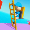 Bridge Race Stairs Run Build: Rooftop Showdown